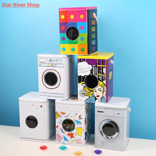 1Pc Creative Washing Machine Shape Storage Box Organizer Lau