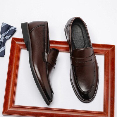 Slip-On Leather Shoe Men Casual Shoes Business Penny Loafers