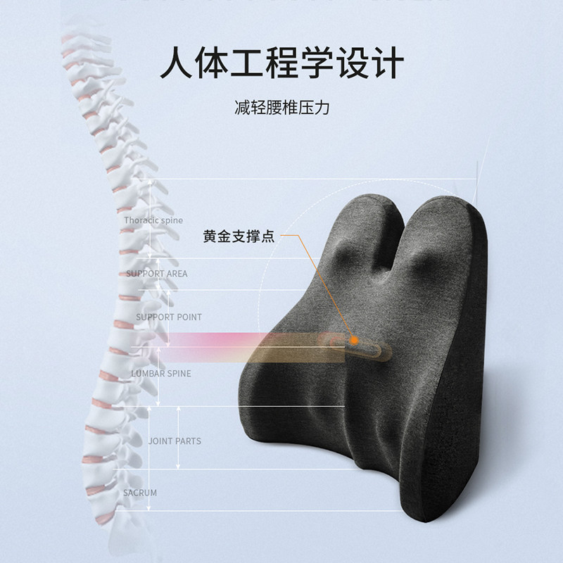 办公室护腰座椅靠垫腰垫椅子办公椅腰枕腰枕靠背垫靠枕记忆棉腰靠,居家布艺,腰靠垫,淘宝优惠券,粉丝福利购,淘宝优惠卷