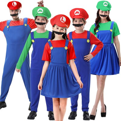 Halloween costume Super Mario dress jumpsuit万圣节服装连衣裙