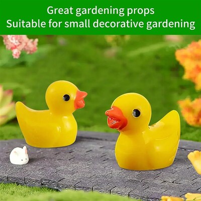 100Pcs/set Mini Resin Ducks Tiny Duck Miniature
