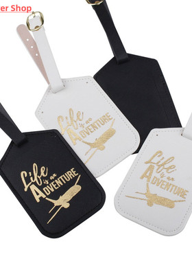Travel Accessories Creative Aircraft PU Leather Luggage Tag