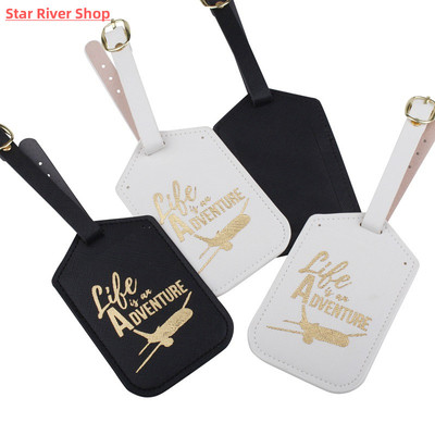 Travel Accessories Creative Aircraft PU Leather Luggage Tag