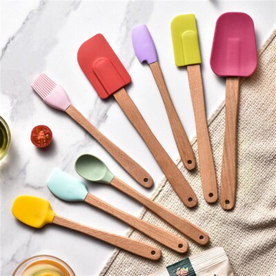 Mini Silicone Baking Spatulas Set