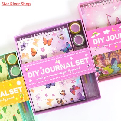 DIY JOURNAL SET Diary scrapbook stickers diy ledger gift set