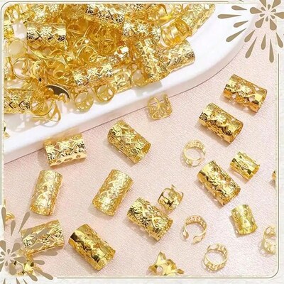 40PCS Alloy Hair Jewelry Hair Cuffs For Braids Metal Dreadlo