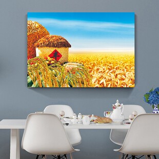 五谷丰登图  装饰画餐厅麦穗稻谷挂画壁画饭馆画   丰收挂画