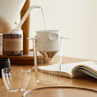 肆月咖啡滤杯免滤纸便携手冲咖啡过滤网不锈钢萃取杯挂耳过滤漏斗