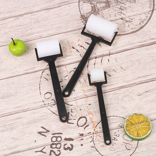 3Pcs/Set Foam White Sponge Brush Painting Roller Brush Kids