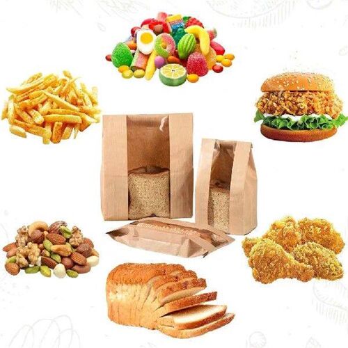 Bread Storage Bag Kraft Paper Bread Bag 50 Packs Paper