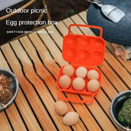 1Pcs 6 Egg Boxes Simulation Egg Tray Portable Camping Egg