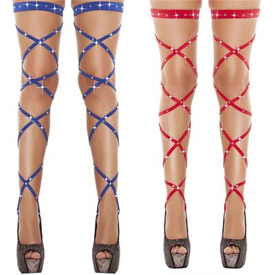 Womens Sexy Stockings Punk Goth Hollow Out Bandage Nylon St