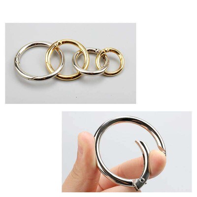 5-30pcs O-Ring Buckles Clips Zinc Alloy Plated Gate Spring C