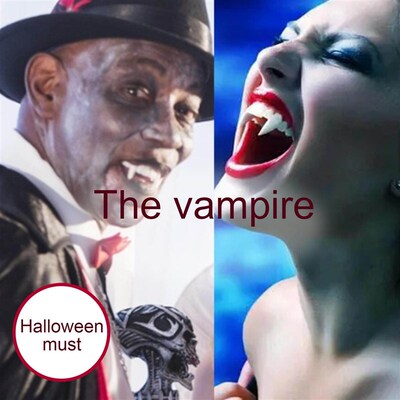 Jue Fish Adjustable Vampire Fangs Prank Teeth Party Dance Ha