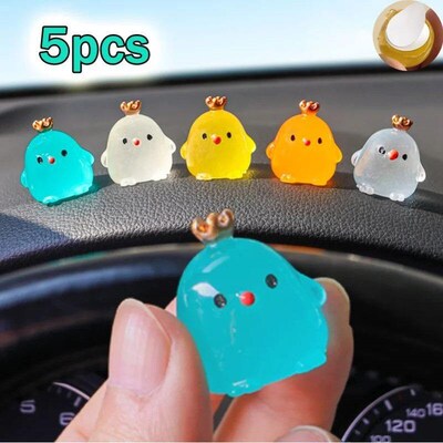 Car Crown Glow Chicken Decorative Ornaments Interior organis