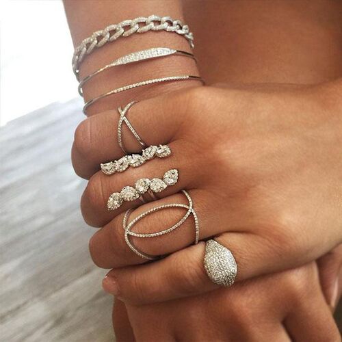 Wedding engagement ring for women Open adjusted fashion wate