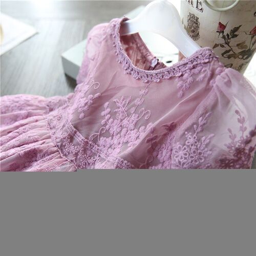 Girls Dress Embroidery Princess Party Autumn Spring Kids Chi