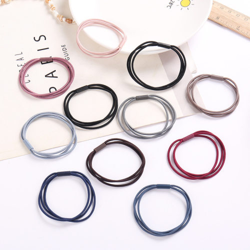 5Pcs/Lot Fashion Women Girls Rubber Bands tail Holder three-