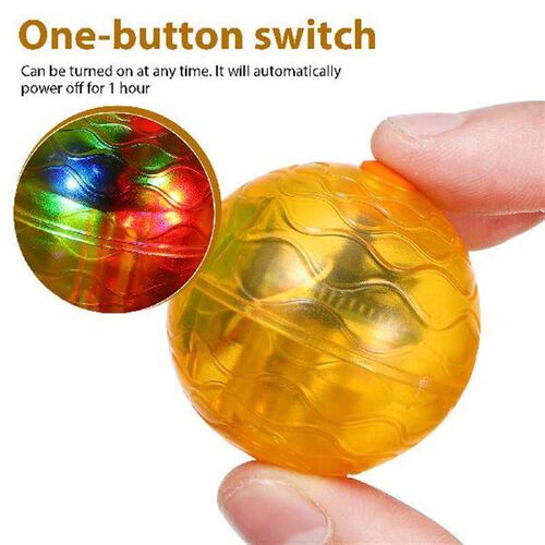 2 Pcs Light Up Cat Balls Motion Activated Interactive Cat