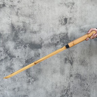 With Sheath Iaido Samurai Wood Knife Bamboo Knife Pulling