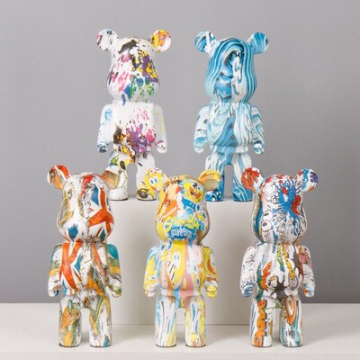 Home Decoration 28Cm Piggy Bank 400% Be@rbricks Statue Viole