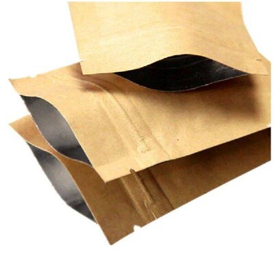 10Pcs Kraft Paper Sachet Food Grade Seal Aluminium Foil