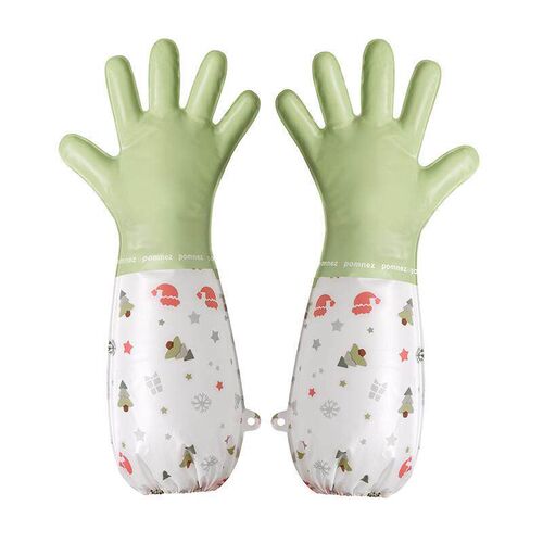 Insulated winter kitchen gloves, made of PVC and latex, desi