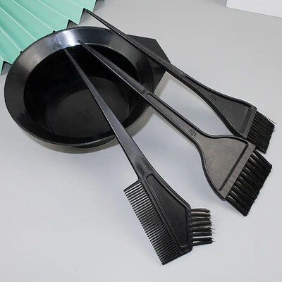 4Pcs Set Hair Dyeing Kit Hair Color Dye Bowl Stirring Brush