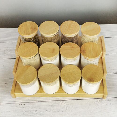 High Borosilicate Glass Seasoning Bottle With Storage Rack G
