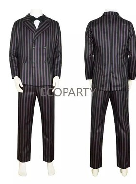 Wednesday Addams Family Gomez Cosplay Costume Wig Men Classi