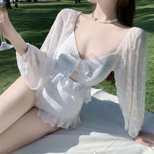 Women Swimming Suit Fashionable Swimsuits Long Sleeves