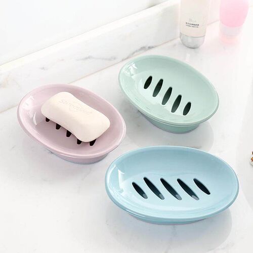European-style oval soap dish, bathroom plastic simple doubl