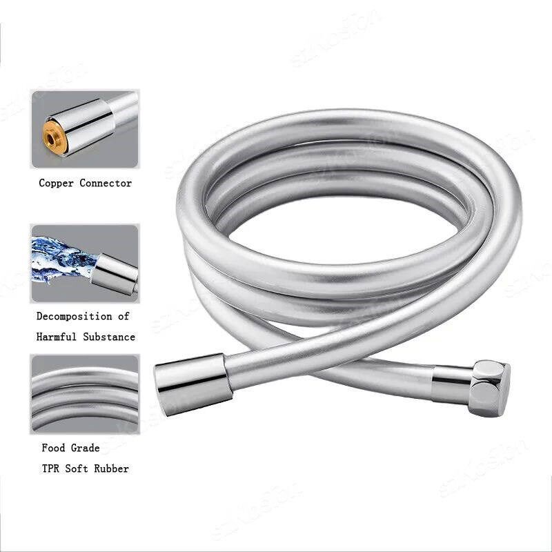 1/1.5/2m PVC High Pressure Silver Smooth Shower Hose For Bat图片