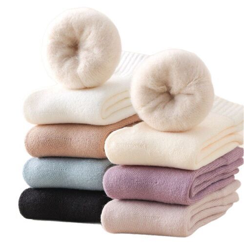 Cashmere Socks For Women, Thickened Velvet, Warm Long Wool S