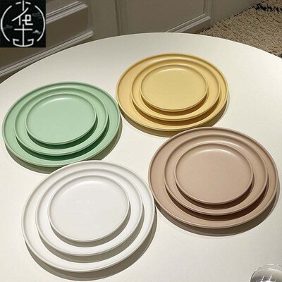 Ceramic dinner plate Round pizza plate Breakfast salad plate