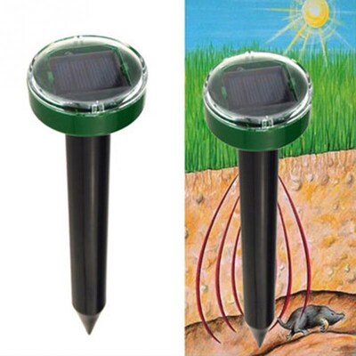 Solar Power ltrasonic Pest Repeller Chaser Gopher Mole Snake