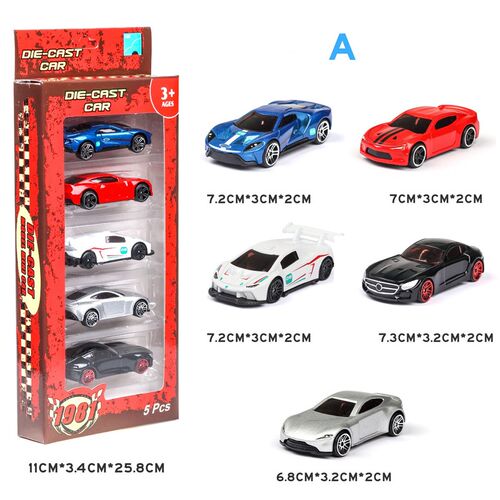 5Pcs/Set Diecast Simulation 1:64 Mini kids Toy Car Vehicle S