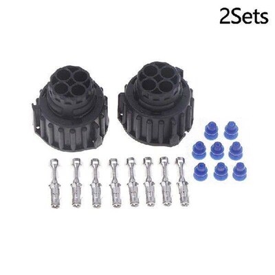 2 Set 4 Pin Tyco Round Odometer Speed Sensor Plug Sealed