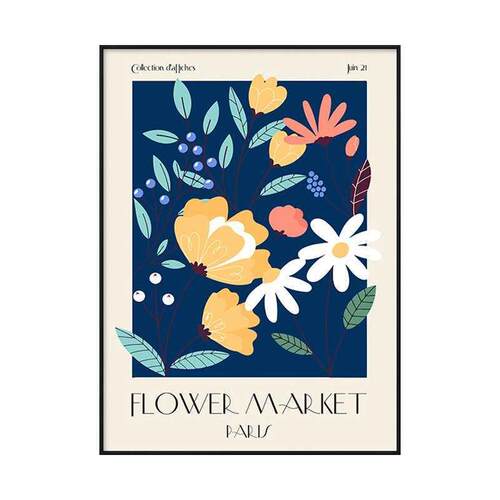Nordic Ins Small Fresh Floral Bedroom Decorative Painting Ro