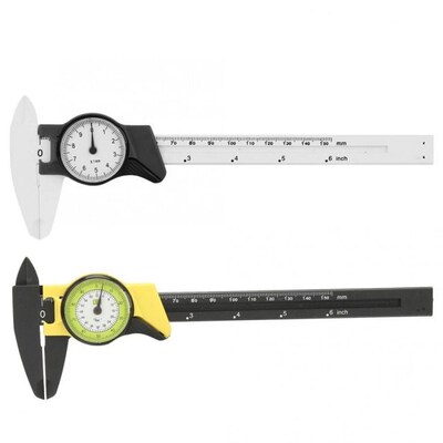 0-150mm/0.01mm Plastic Dial Vernier Caliper Ruler Gauge porf