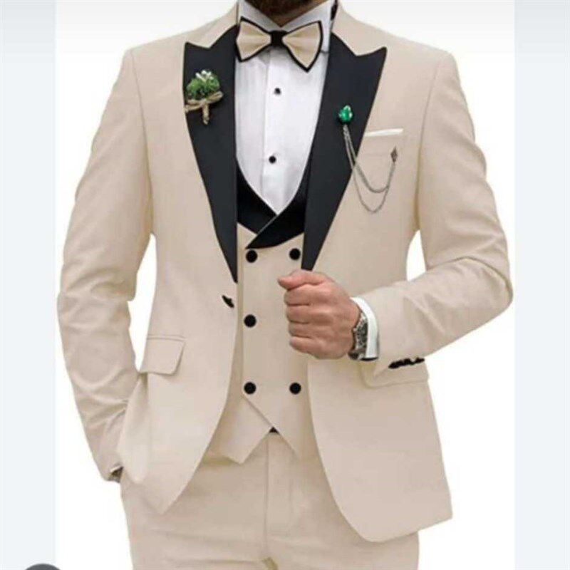 Mens plus size three piece business suit 大码三件套商务西装