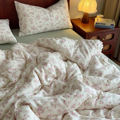 Pastoral-style Aerobic Double-layer Yarn Four-piece Set Supe