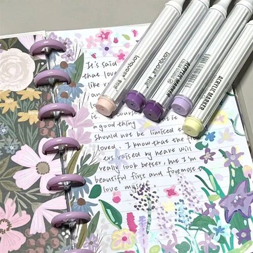 Portable 9-Colors Marker Pen Stackable Color Art Stationery