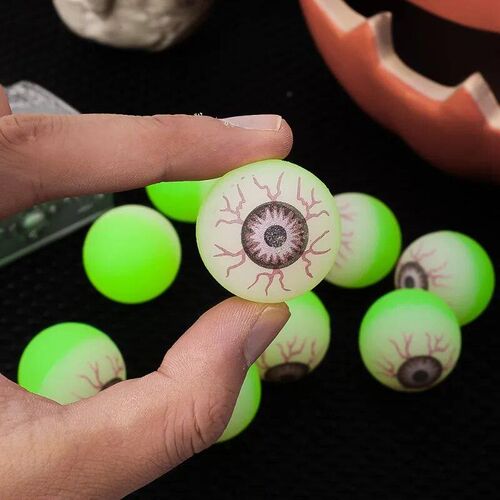 Halloween Eyeball Glow in The Dark Bouncy Ball Decoration Ha