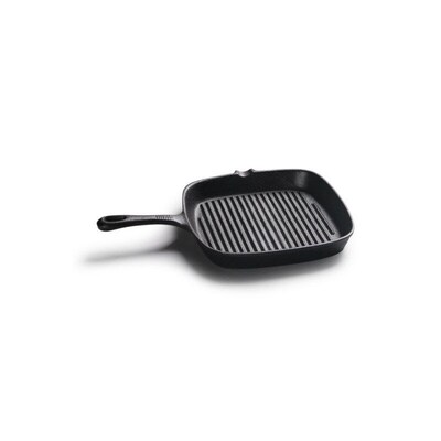 24cm Cast Iron Steak Grill Frying Pan Dish Uncoated Western