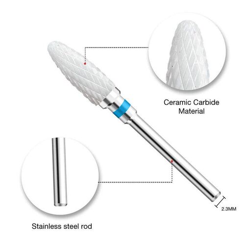 1pcs Ceramic Milling Cutter Nail Drill Bits Electric Manicur