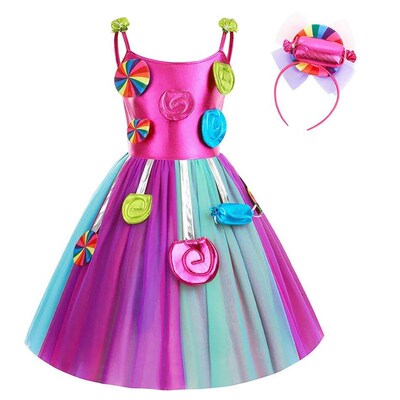 Lollipop Costume Fairy Halloween Candy Role Play Dress up Ki