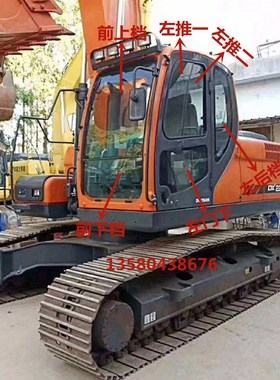 挖掘机配件 斗山DX1 1 10 1LC驾驶室玻璃前上下挡风玻璃