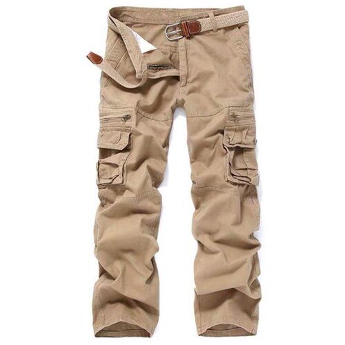 Multi pocket work pants mens straight leg oversized pants