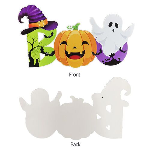 1Pcs Happy Halloween Paper Door Hanging Pumpkin Ghost Bat Ca